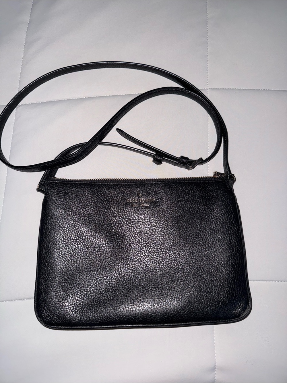 kate spade Black Pebbled Leather Crossbody Bag